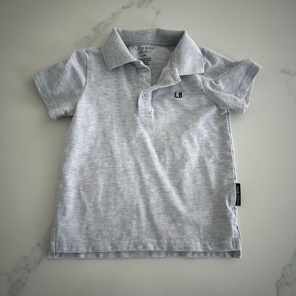 NWOT Little Bipsy Gray Polo Size 3-4T